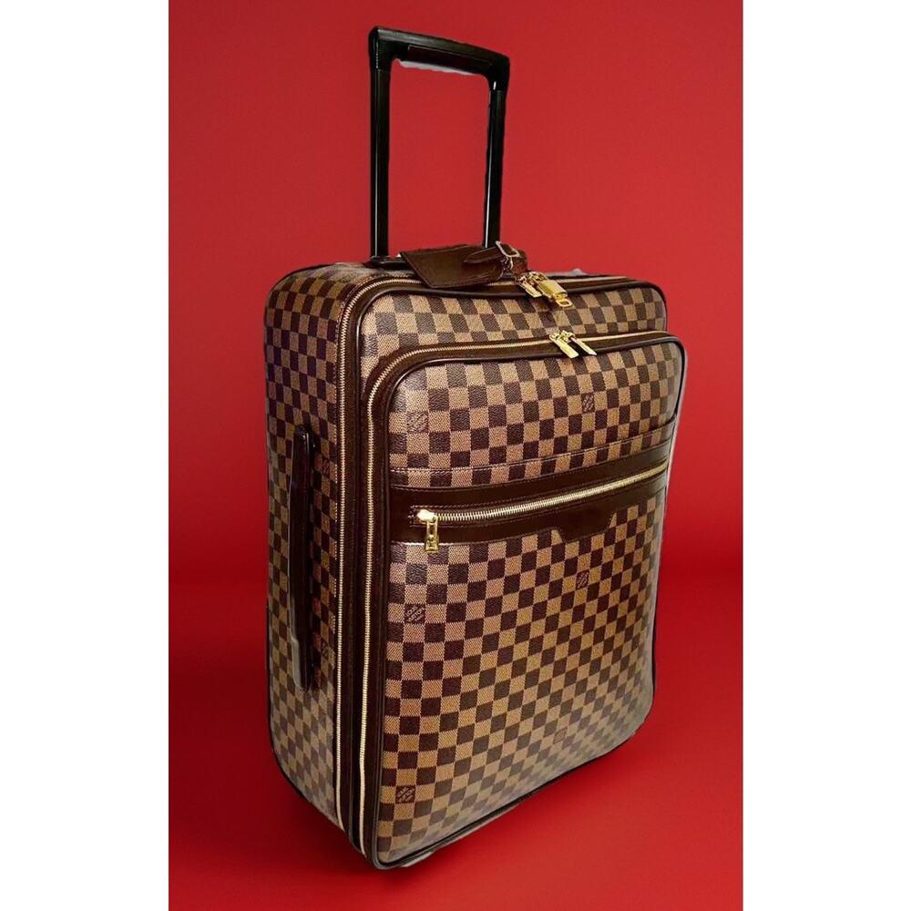 Louis Vuitton Pegase 55 Legere Suitcase Damier Ebene w/ Cover Garment Dustbag - Picture 3 of 16